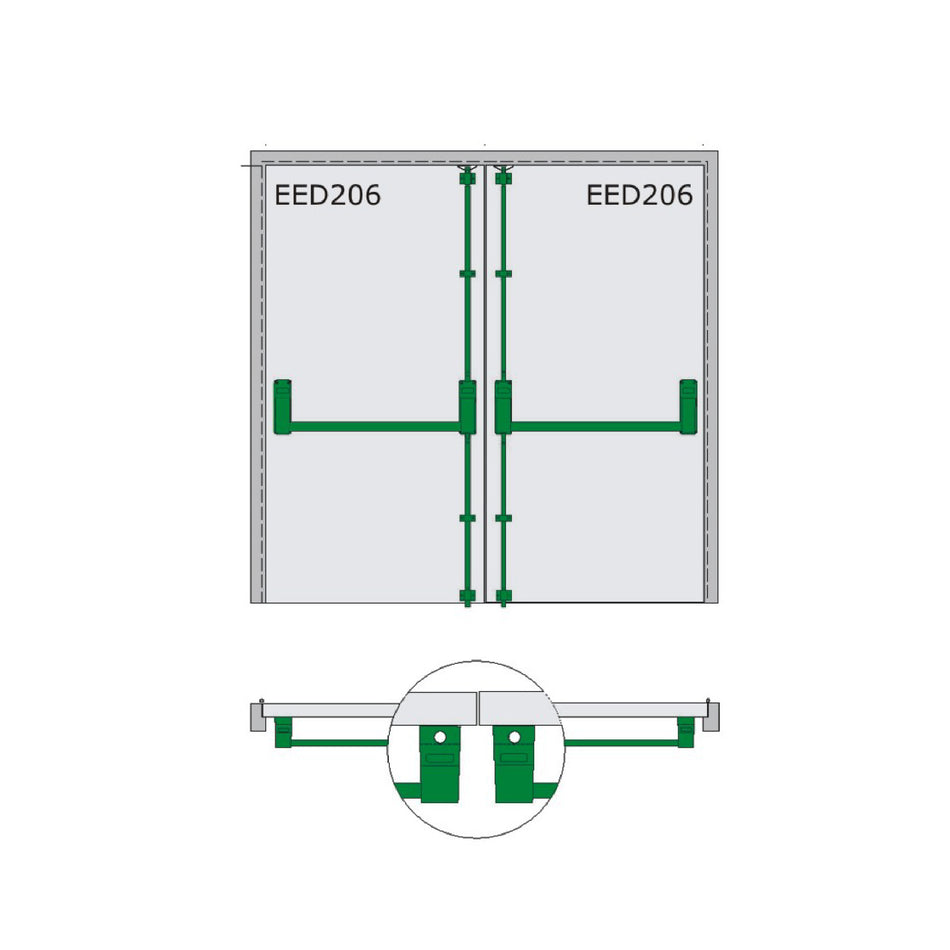 EuroArt Single Panic Bolt - EED206/SSS