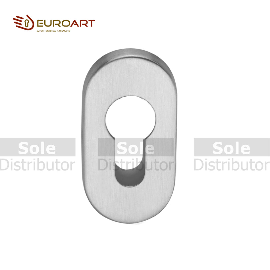 EuroArt Narrow Escutcheon (Key Hole) Only , Size 33mm X 63mm , SS & AB Finish- NES003