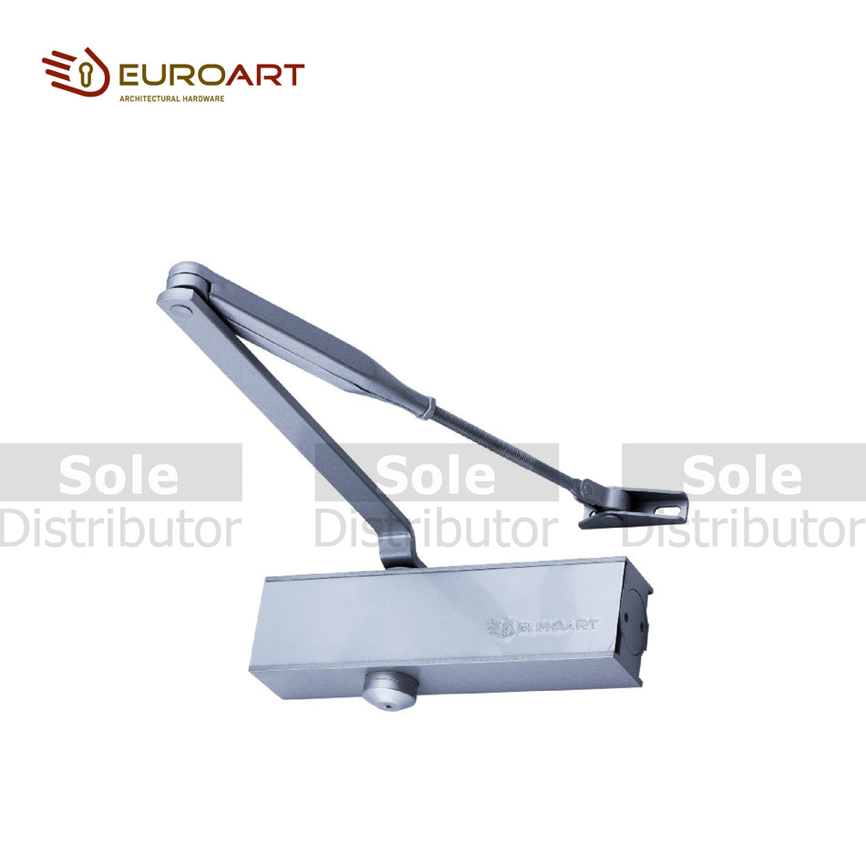 EuroArt Concealed Door Closer, 120° Opening Angle, Max Door Width 950mm, Max Door Weight 60Kg, Silver Finish - DC7003SIL