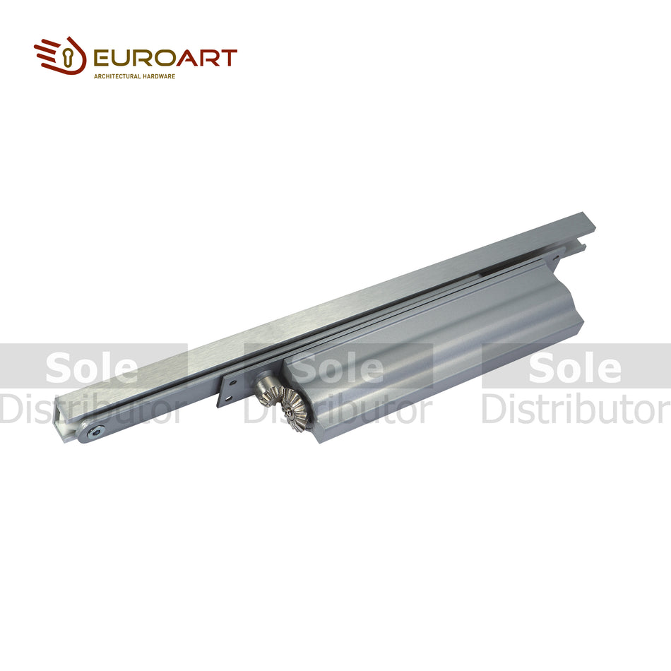 Euroart Door Closer, 120° Opening Angle,Max Door Width 1100mm,Max Door Weight 80Kg,Min Door Thickness 54mm, Finish Silver - DC8024SIL