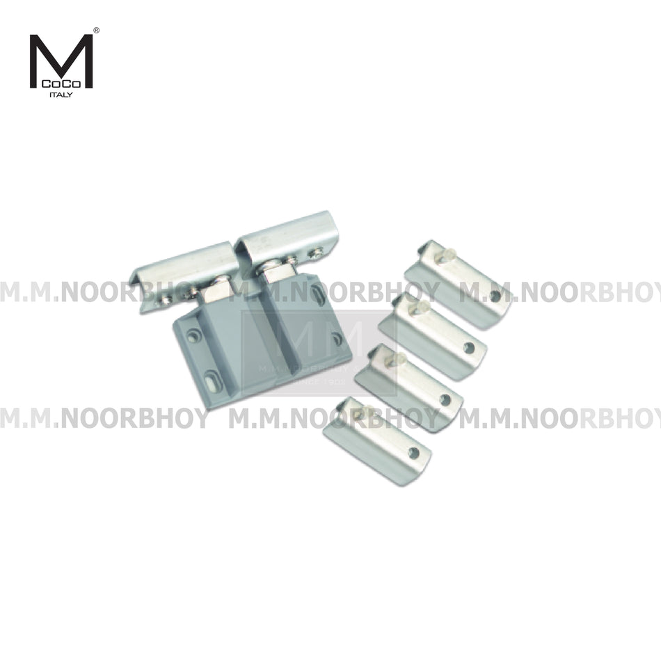 Mcoco Single Door Glass Hinges Satin Nickel Finish - D710SN