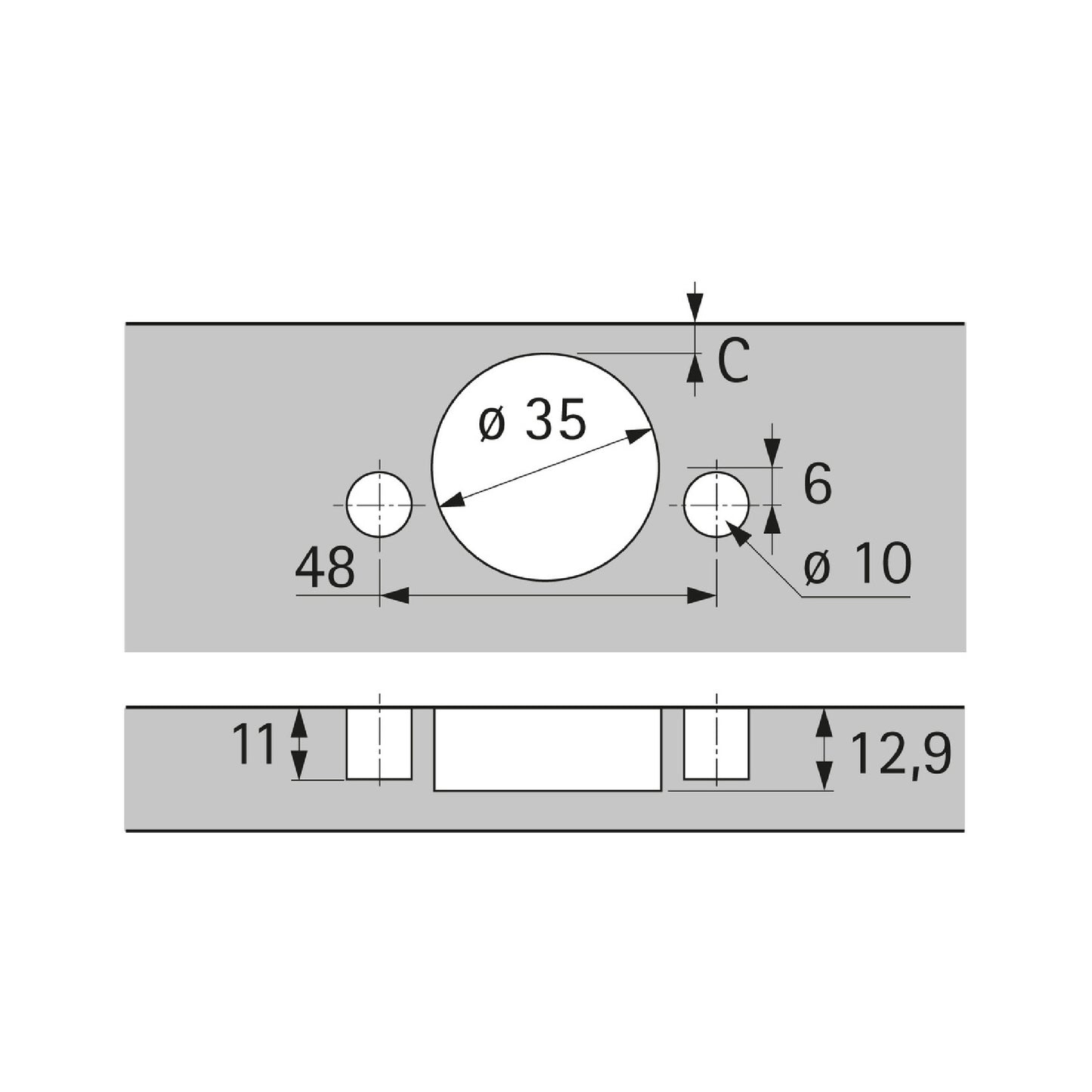 Hettich Sensys 8639i W90 Blind Corner Hinge Opening Angle 90° Steel Nickel Plated- HT9243043