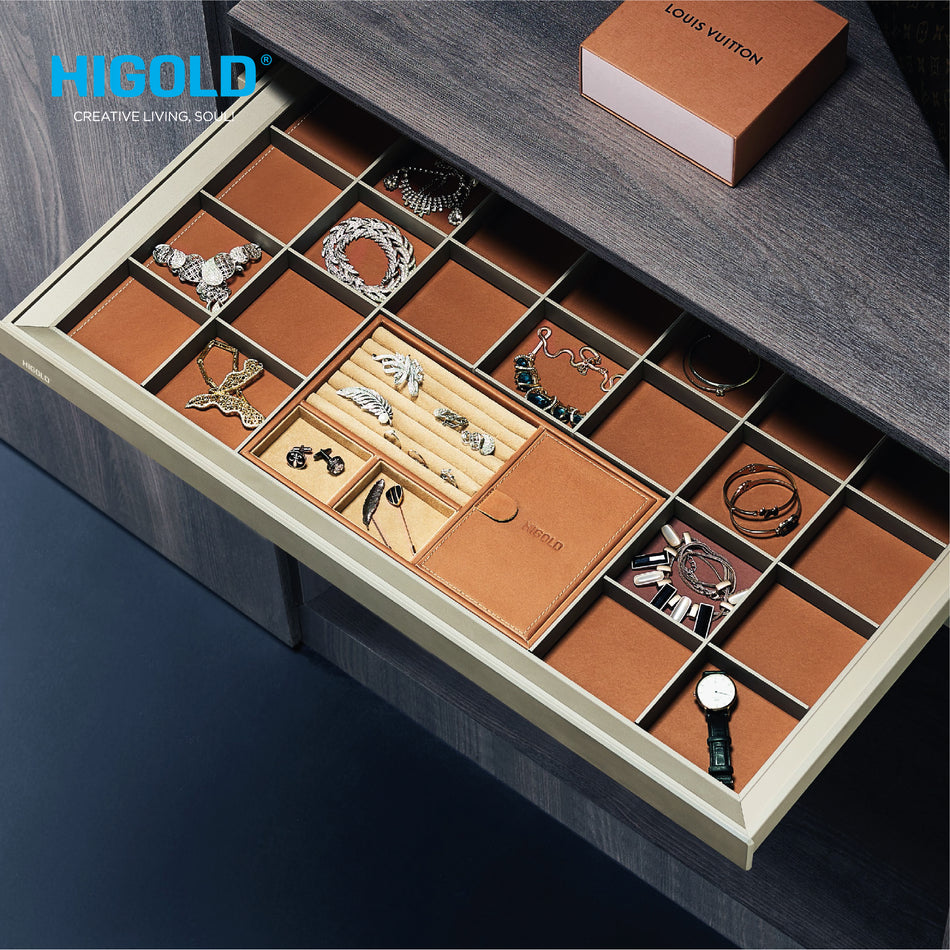 Higold Armani Creative Storage Charm Box Cabinet 900mm Orange + Cobalt Gold Soft Close (Angas) - HG703744