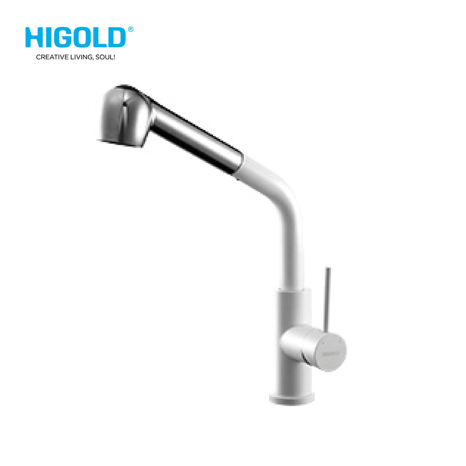 Higold Kitchen Faucet Dimension 285x236mm Stainless Steel Black & White Colour - HG98013