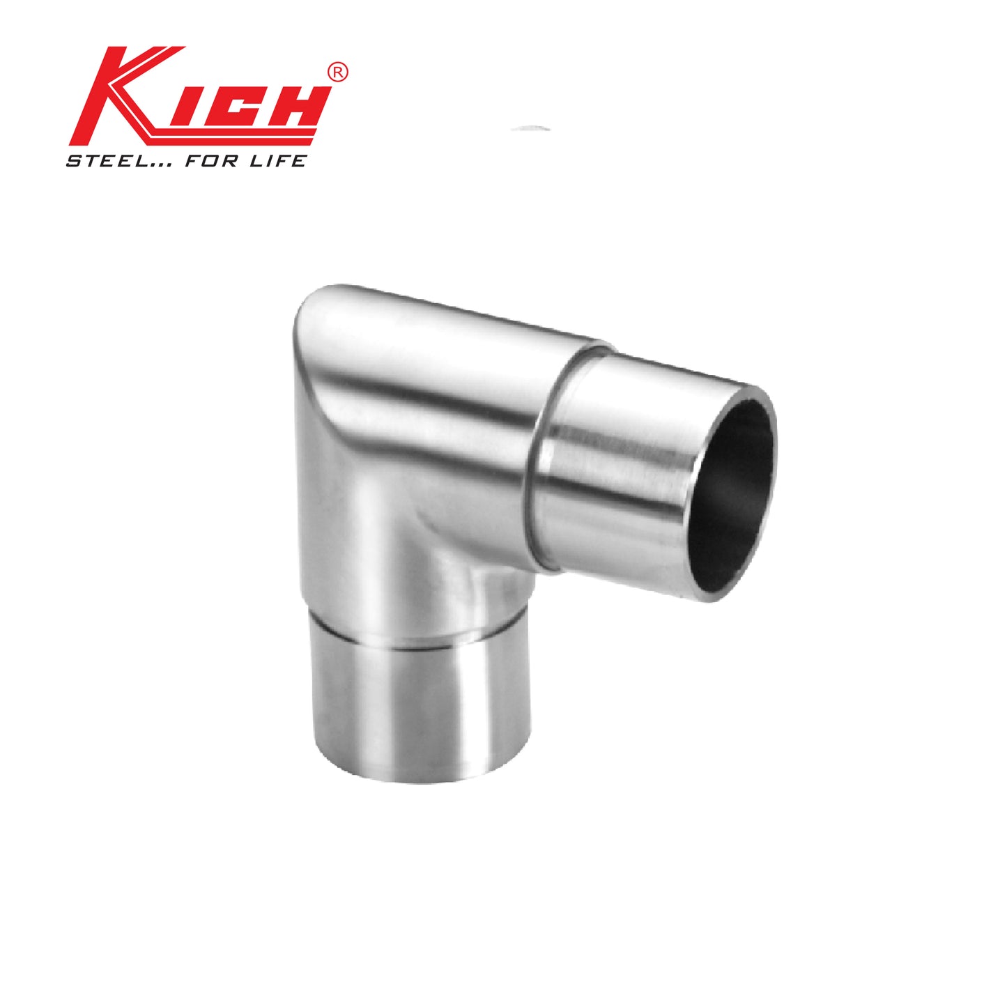 Kich 90 Degree Bend For Handrail , Size 42.4mm Stainless Steel 304 Grade Finish - AM90HRB- 42.4