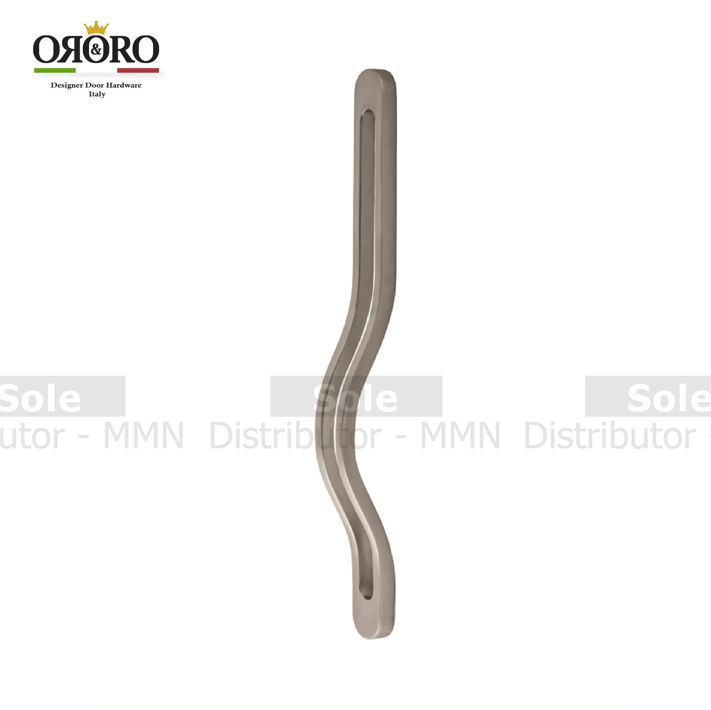 Oro & Oro Main Door Pull Handle Size 18 Inches Matt Antique Brass & Matt Satin Nickel Finish (Each) - OROL07