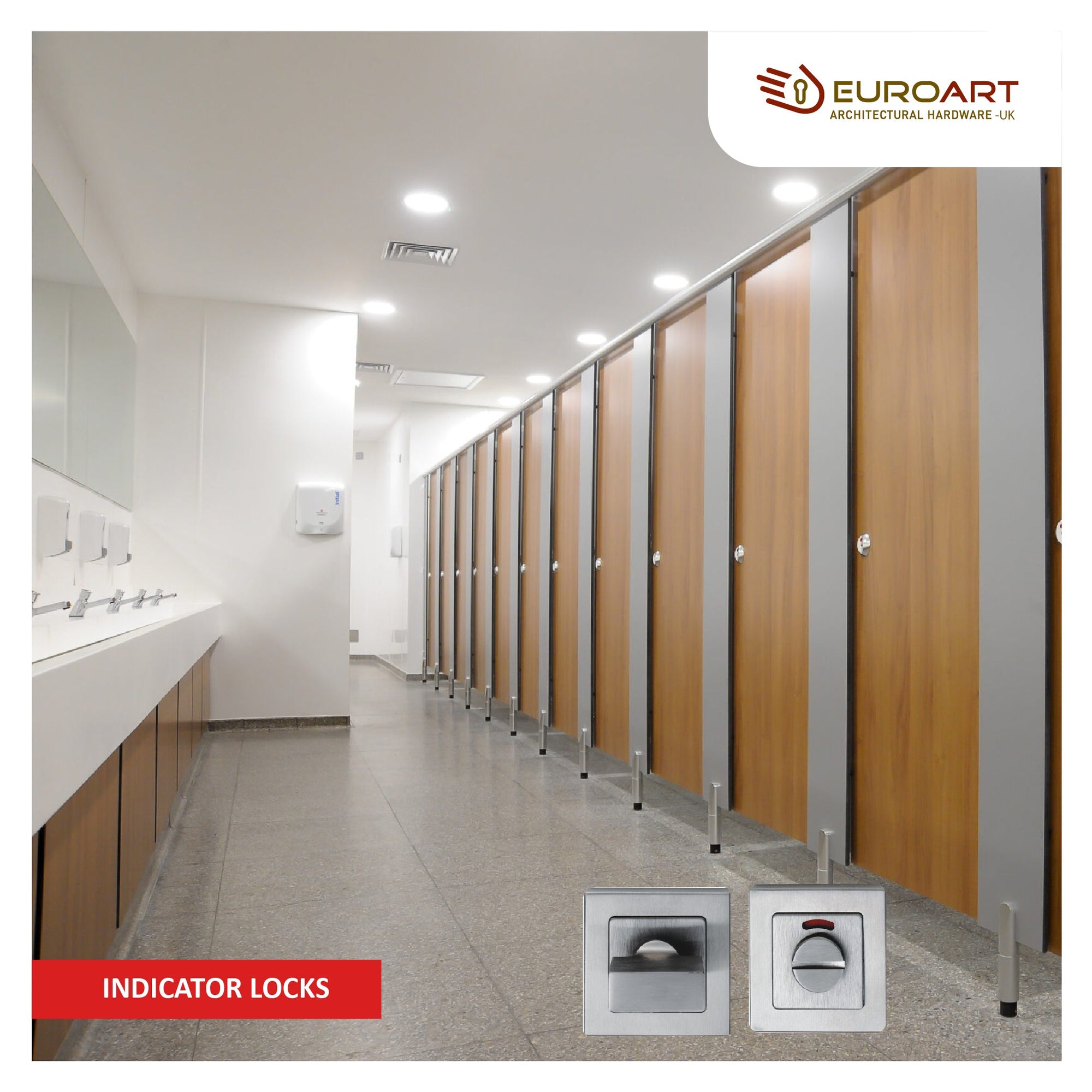 EuroArt Indicator Locks - Premium Quality Privacy Locks for Commercial and Residential Spaces - M. M. Noorbhoy & Co Collection
