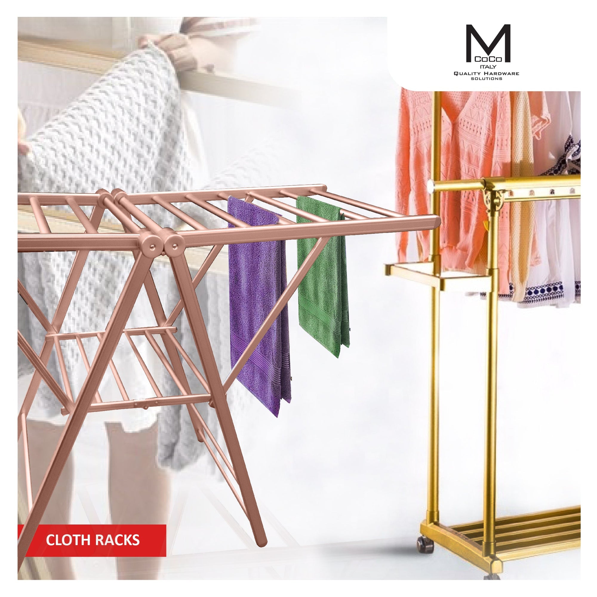 Stylish and durable Mcoco Cloth Racks for organized clothing storage - M. M. Noorbhoy & Co.