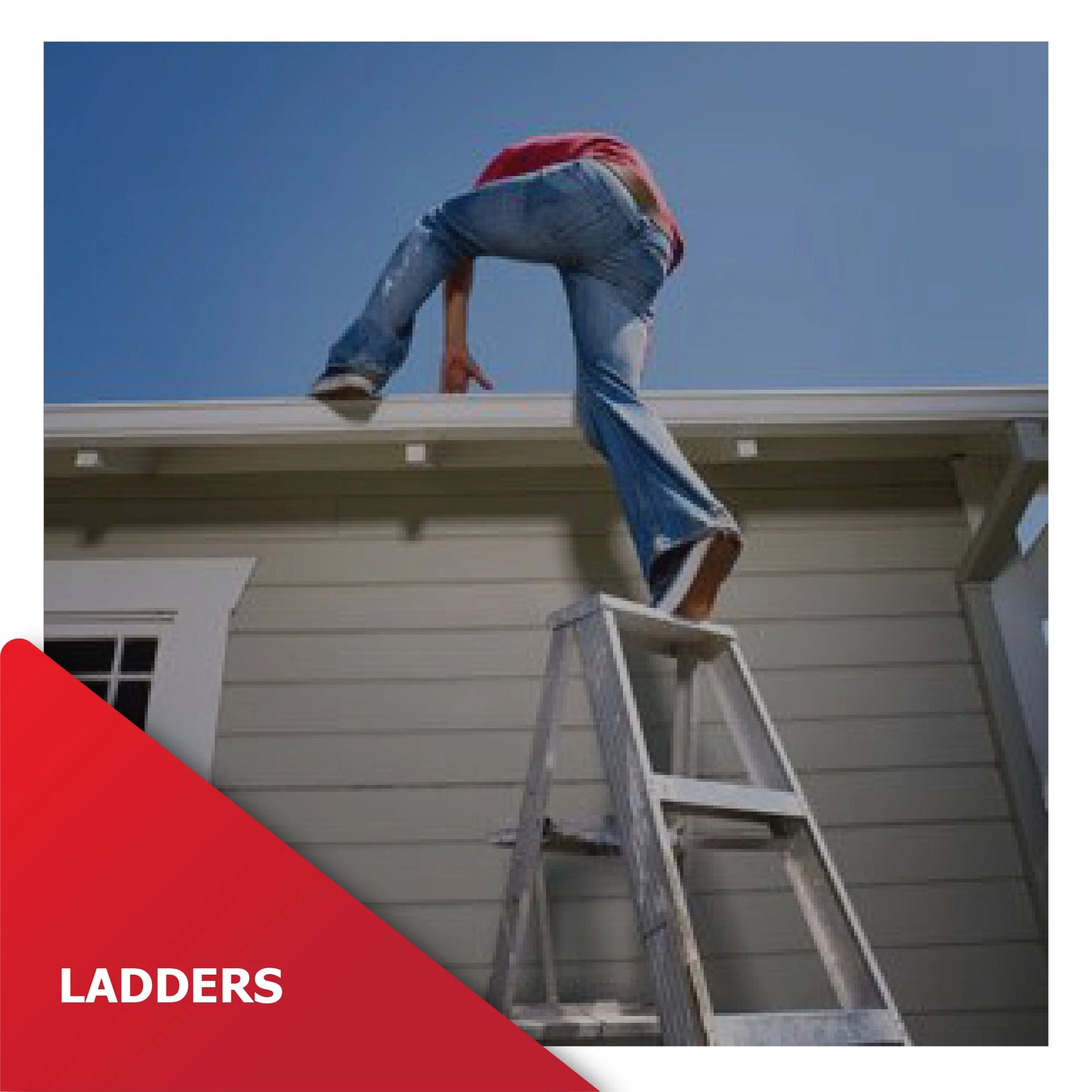 Various types of ladders - step ladders, extension ladders, and more - sold by M. M. Noorbhoy & Co.