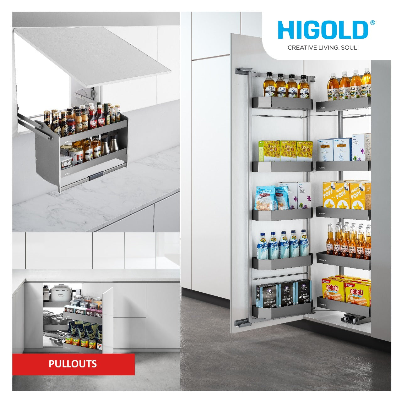 Higold Kitchen Pullouts - Smart and Stylish Kitchen Organization Solutions