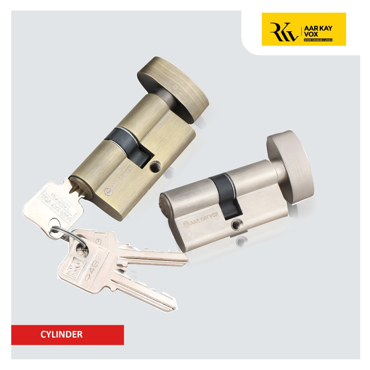 Aar Kay Vox Cylinder Locks - Premium security for your doors. Shop now at M. M. Noorbhoy & Co.