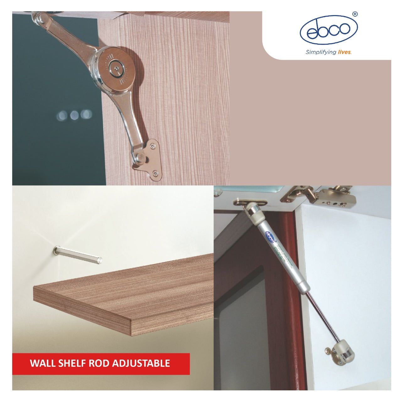 Adjustable Wall Shelf Rod in Ebco collection for versatile and organized shelving solutions at M. M. Noorbhoy & Co.