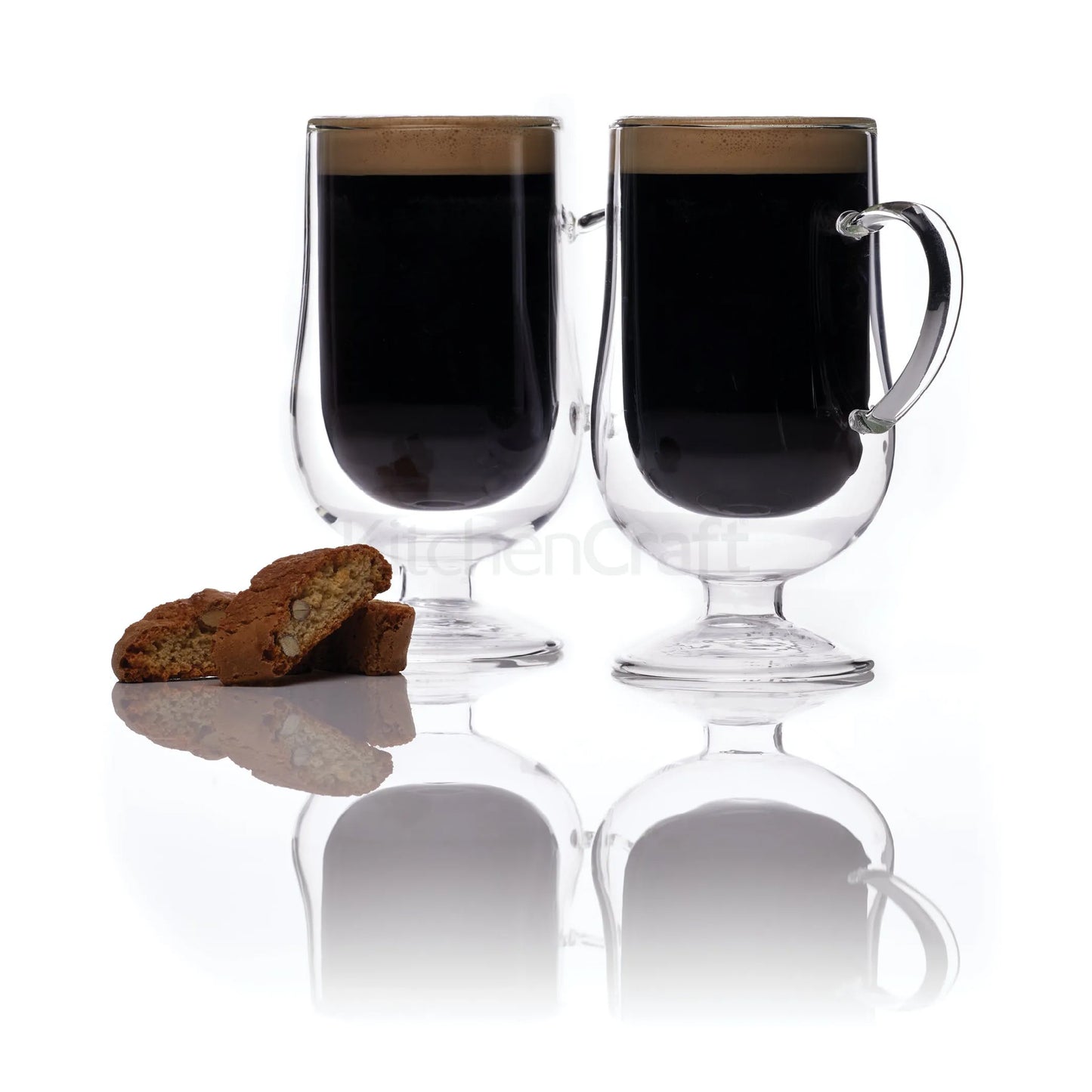 KitchenCraft Irish Coffee Glasses Double Walled - KCLXDWIRISH2PC