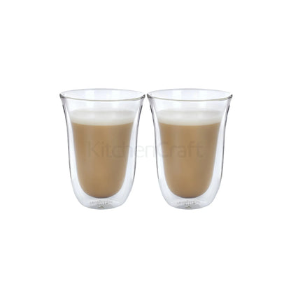 KitchenCraft Latte Cups Double Walled Glass - CA880000