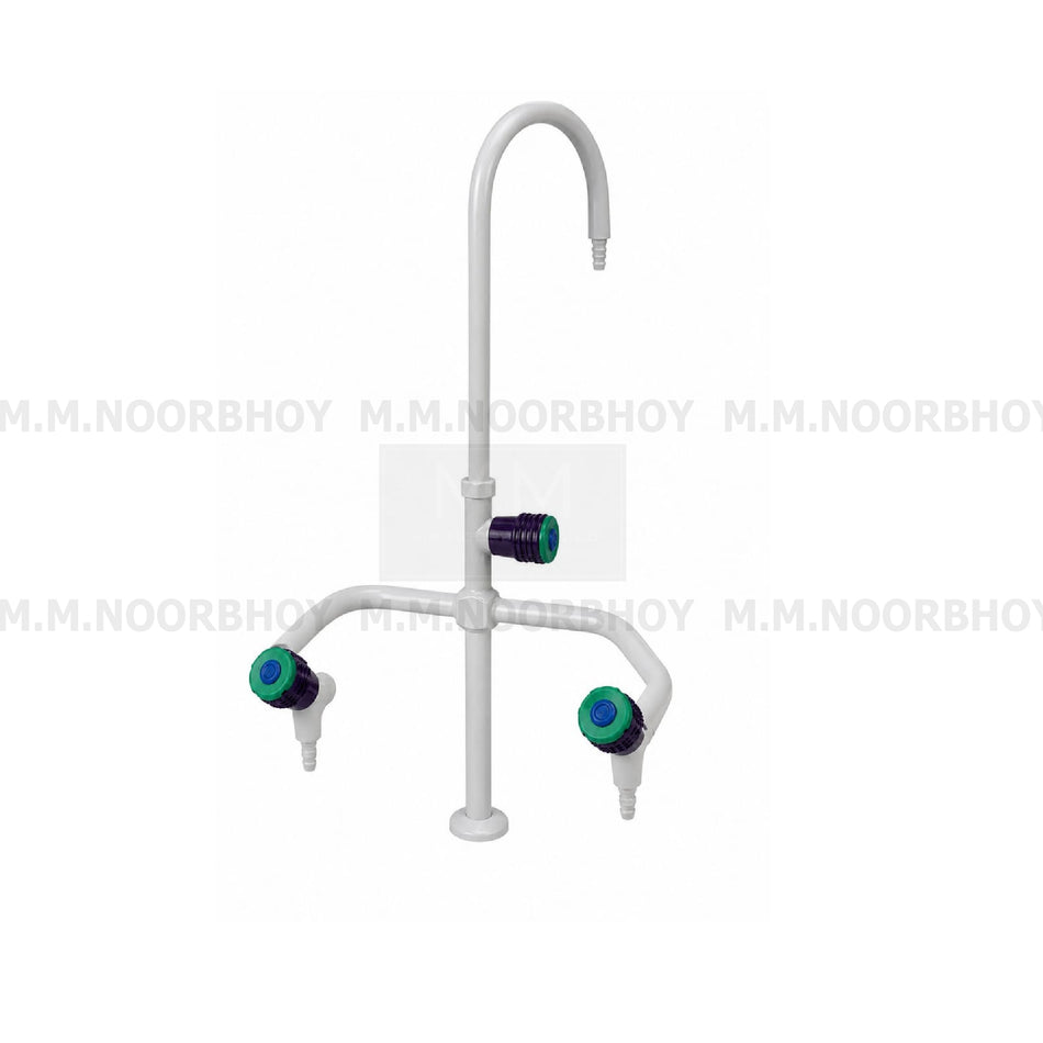 GC Sink Tap Lab Three Way Brass Body with White Powder Coated - GC/STL/BR/20