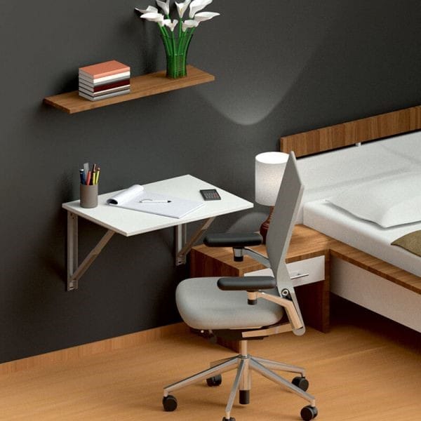 Ebco Grey 300mm, 400mm, 500mm Foldable Table Brackets - EBCO/TB30.300GREY / EBCO/TB40.400GREY / EBCO/TB50.500GREY