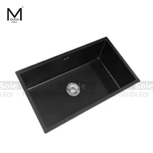 Mcoco Sink Square Single Bowl Dimension 680x430x200mm Black Colour - 6843BLK