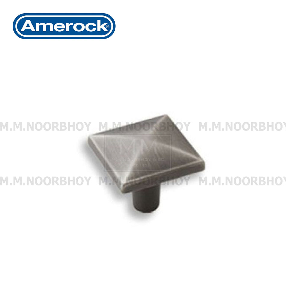 Amerock Zink Cabinet Knob (1-1/8 INCH – 29mm) Antique Silver Finish Each - ARCB0739ASZ