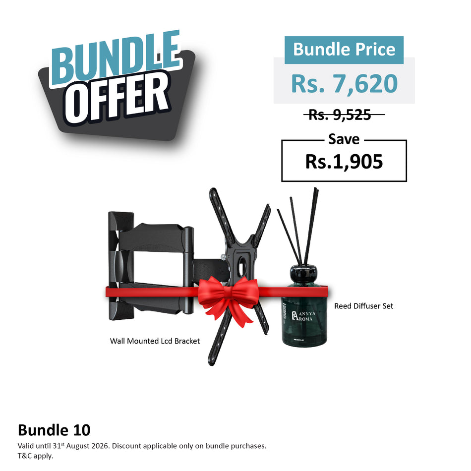 Bundle 10 - Wall Mounted TV Bracket 55in + Fragrance Reed Diffuser 180ml