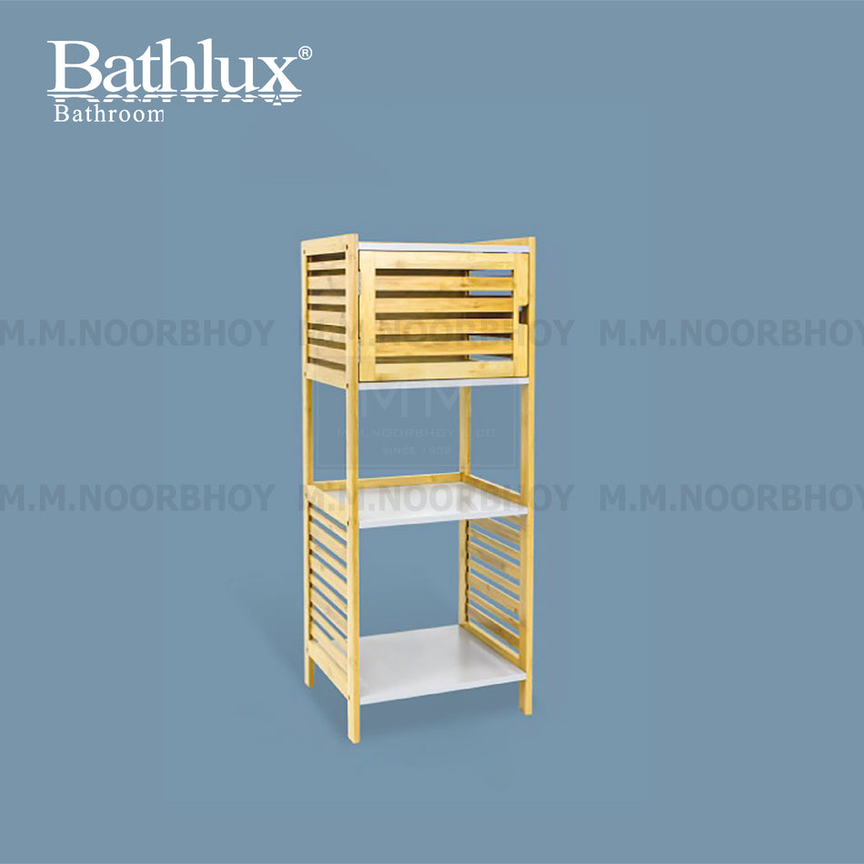 Bathlux Bathroom Storage Cabinet with Shelf White and Beige Color - BLX/BR/50842