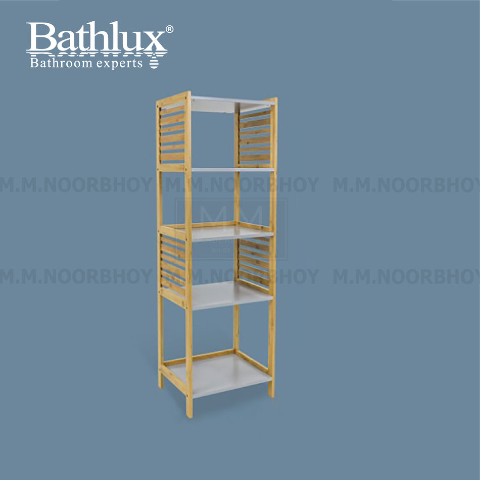 Bathlux Bathroom Rack with Size 36X30X115.5cm White and Beige Color - BLX/BR/50843