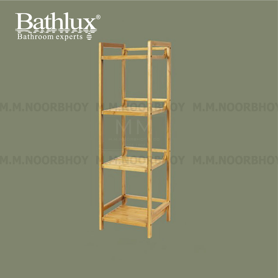 Bathlux Bathroom Four Layer Storage Rack Bamboo Material and Beige Color - BLX/SC/50856