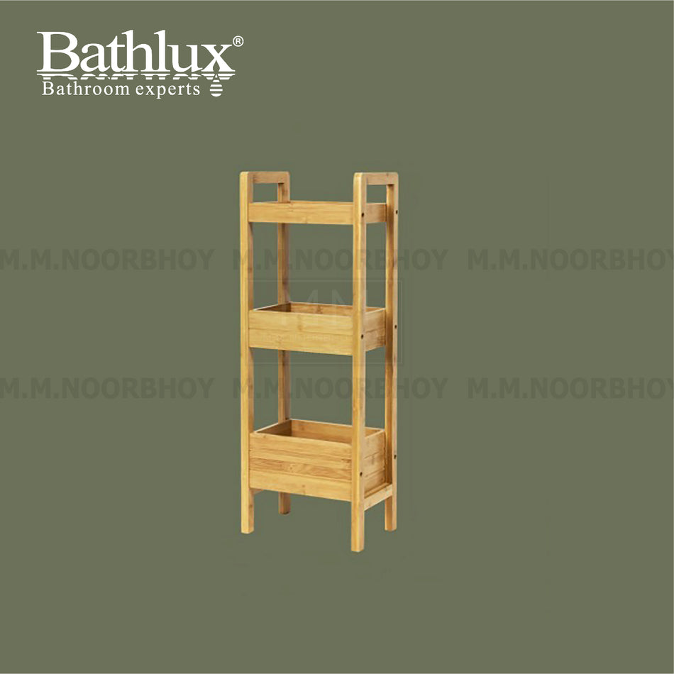 Bathlux Bathroom Storage Rack Bamboo Material and Beige Color - BLX/SR/50860