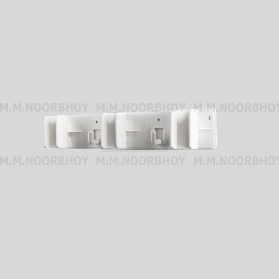 Self Adhesive Wall Mounted Mop Clip Material Plastic with White Color - BLX/MHK/WHT/30420