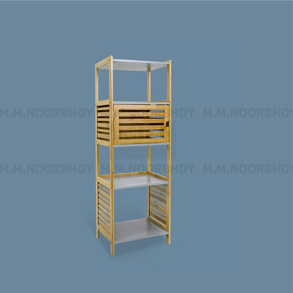 Rack with Shelf Size 115.5X36X30cm White and Beige Color - BLX/BR/50844