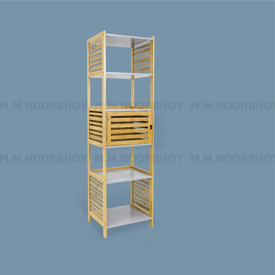 Rack with Shelf 140X36X30cm White and Beige Color - BLX/BR/50846