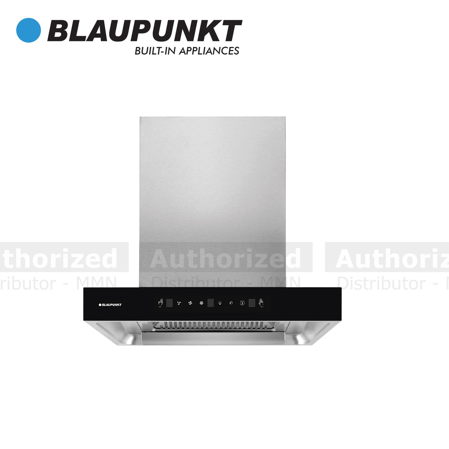 Blaupunkt Cooker Hood, Dimension 63.5x59.5x45.0cm, 60cm, Stainless Steel / Black Tempered Front-Glass - BLAU5IS66751