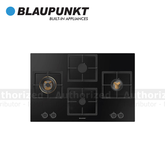 Blaupunkt Gas Hob With 4 Burners, Dimension 8.07x77.0x51.0cm, 76cm, Black - BLAU5GH75BB490