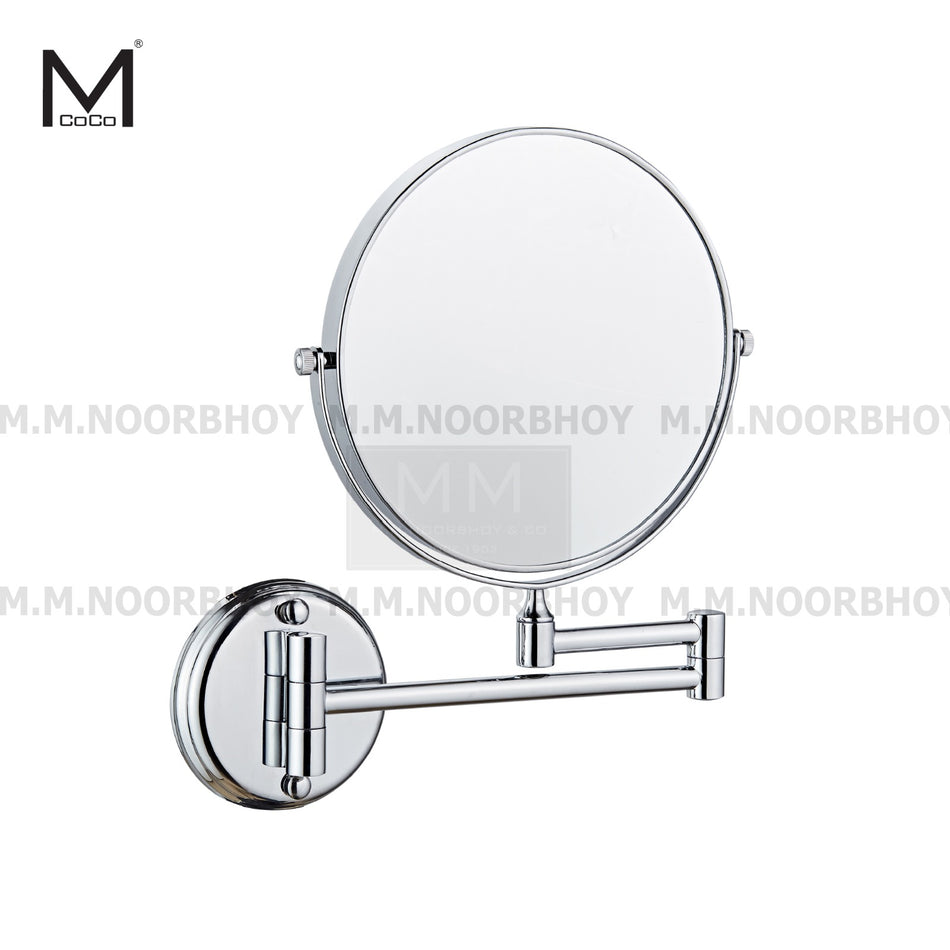 Mcoco Brass Wall-Mounted Magnifier Mirror with 8 Inches Chrome Finish - MCO/MIR/CH/COV18