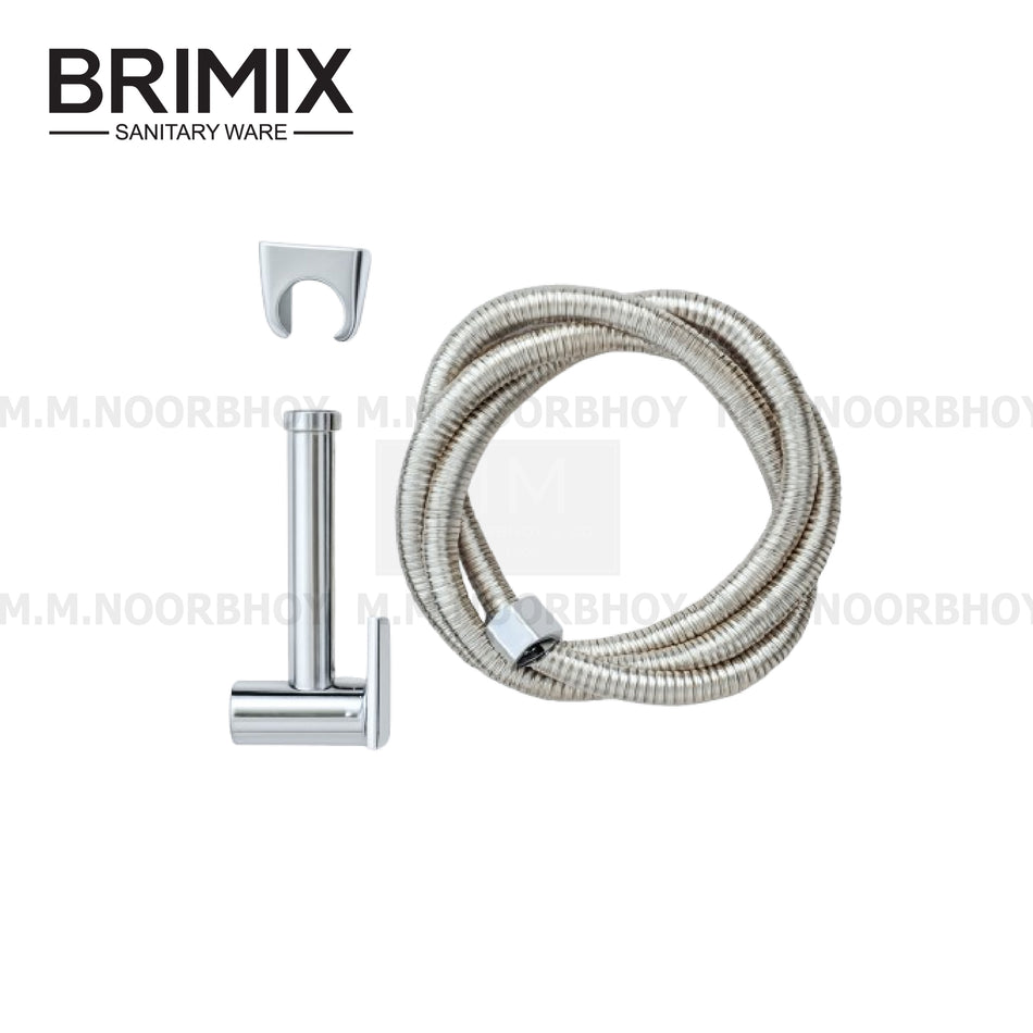 Brimix Bidet Shower/Sprayer With 1.2M Flexible Hose Stainless Steel Matt SS Finish - YI-BRI/HS/SS/1122L