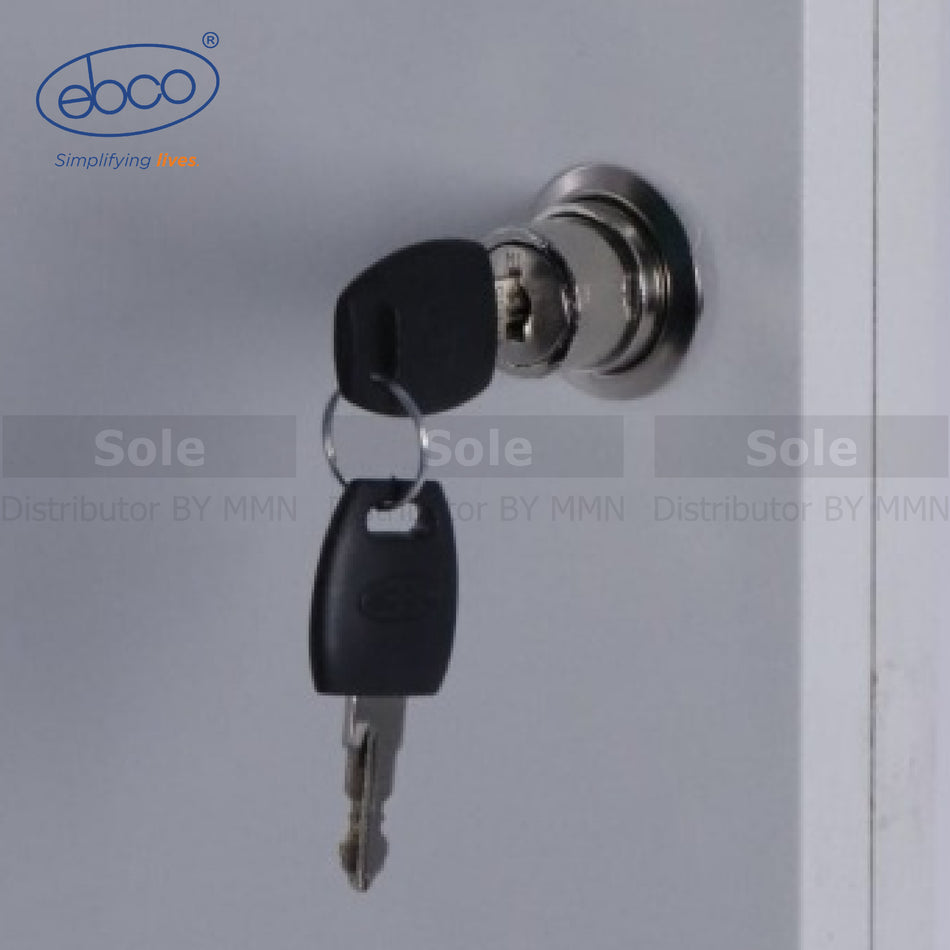 Push Lock 32 (for Sliding Wardrobe) 32 x 20mm Stroke: 25mm Nickel Plated - Each - EBCO/PSW1-32/PUSHLOCK