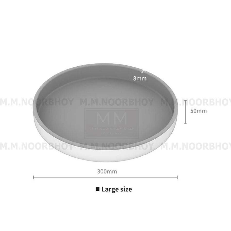 Multinational 360° Rotating Storage Box Grey Color Size 300X300X50mm - ECO/HW/GRY/E2022