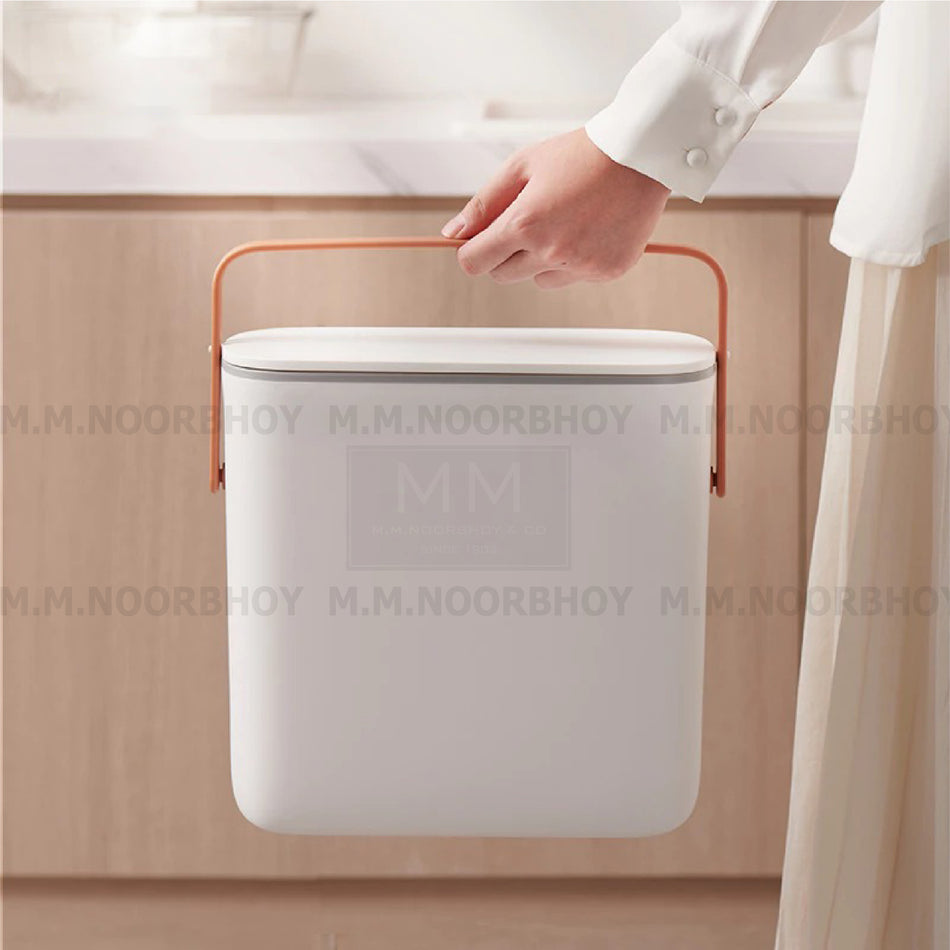 Wall Mounted Trash with Lid Product Capacity 10L Plastic and ABS Material - ECO/HW/GRY/E2236