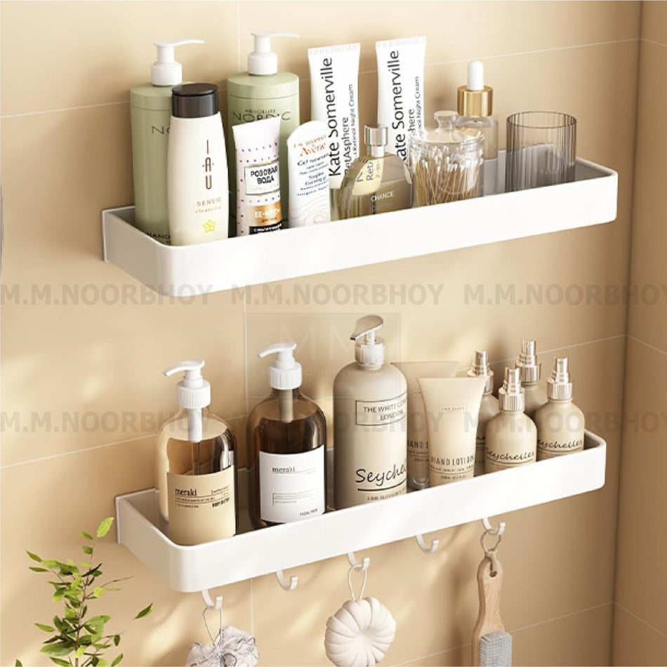 Multipurpose Storage Shelf Wall Mounted Aluminum Material White Color - ECO/HW/WHT/E2336