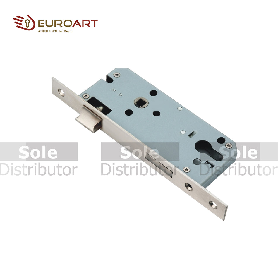 EuroArt Din Quality Mortise Lock Body , Centres 85mm & 45mm Backset , MAB & PB/PVD Finish - DLA4585EP