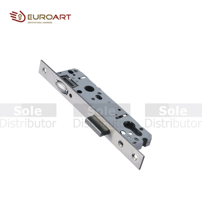 EuroArt Narrow Stile Roller Bolt Lock Body , 30mm Backset , AB & SS Finish - NRL9230EP