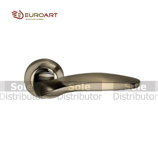 EuroArt Main Door Lock With 2 Escutcheon Dimension 135x52mm Matt Antique Brass- LRZ8031MAB