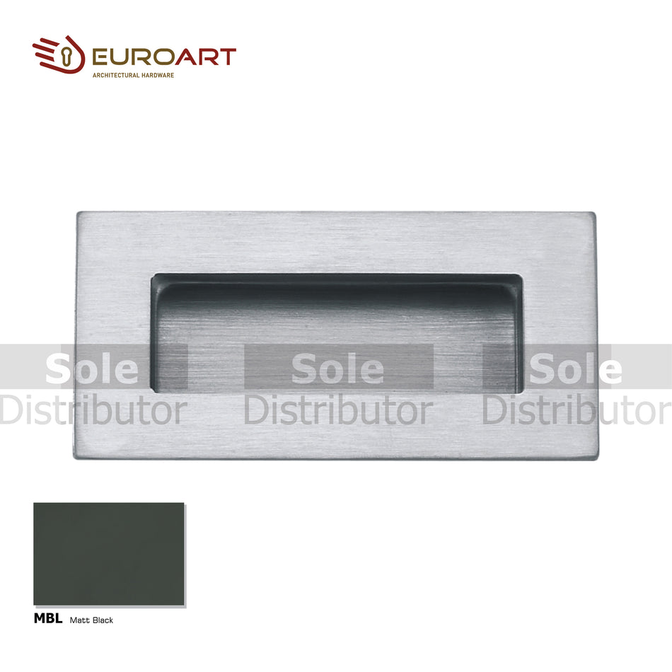 EuroArt Square Flush Pull Handle , 150mmx51mm ,BL/PVD ,MAB & SSS Finish - FPS205