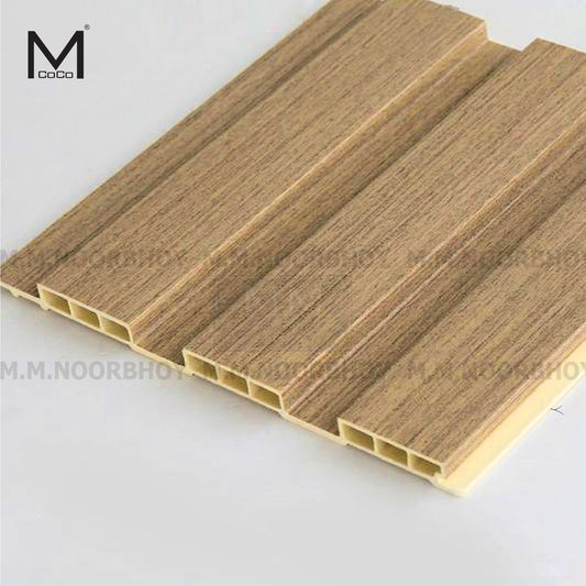 Mcoco WPC Fluted Wall Panel - Golden Sandalwood (103x) Color - 195*3000mm - WP195DCC-GS