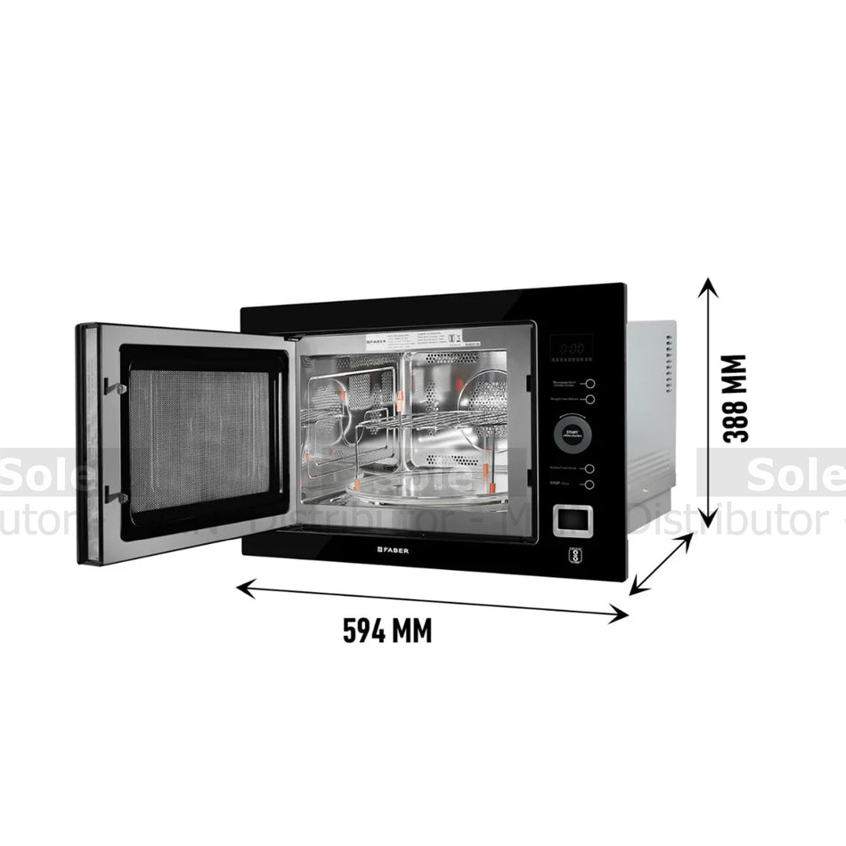 Faber Microwave FBIMWO 25L Black and White Finish 25L Capacity 10 Menus - FB/MWO/BW/25L/131.0323.640