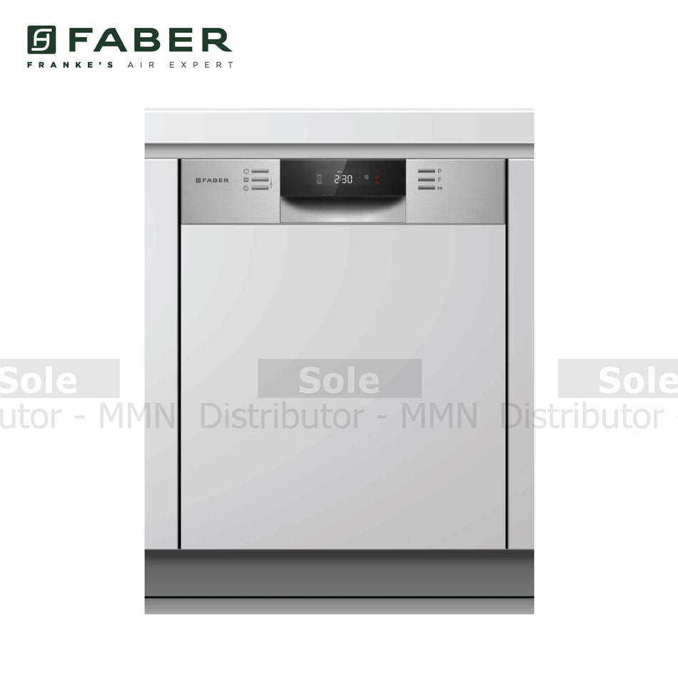 Faber Dishwasher FSID 8PR 14S Stainless Steel 14 Place Setting with 8 Programs A+++ efficency - FB/DW/SS/14P/117.0534.676