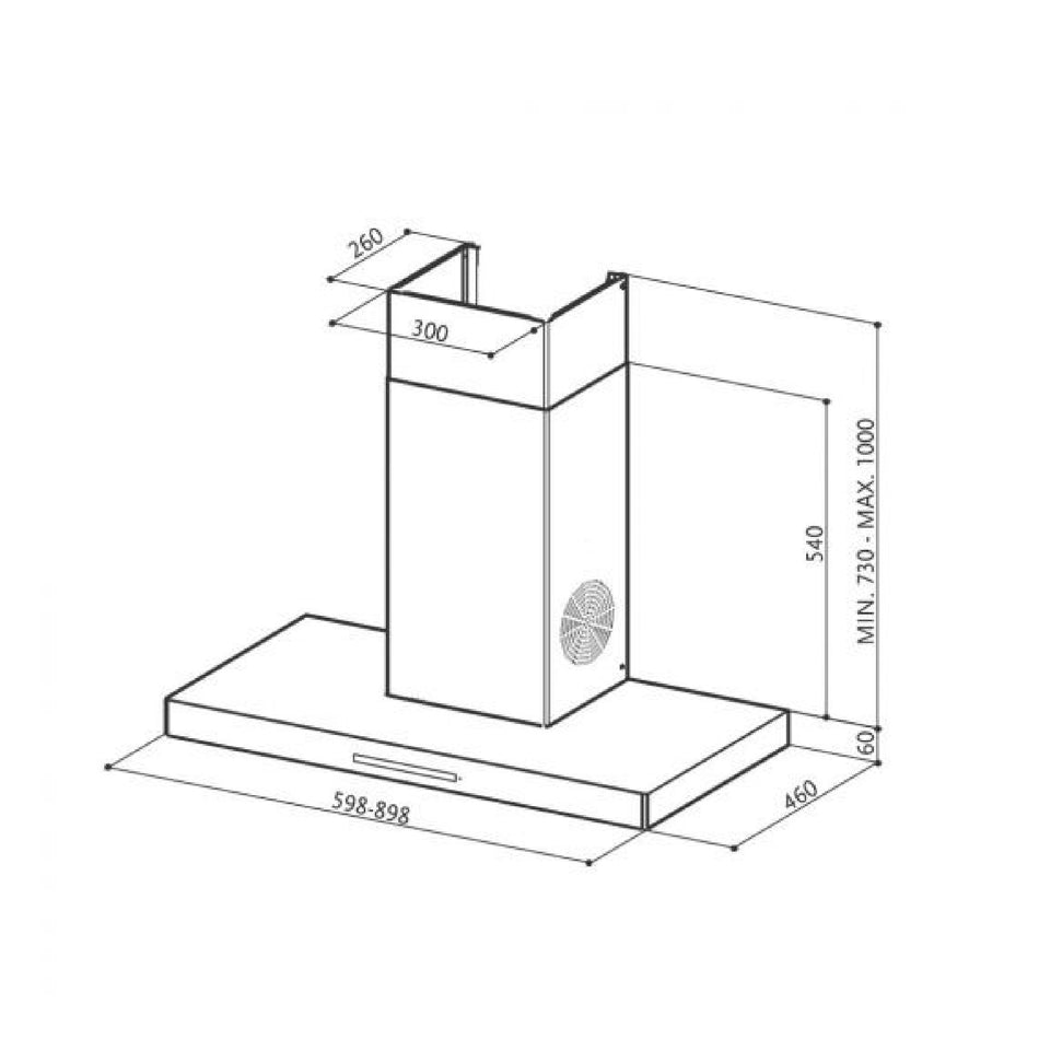 Faber Cooker Hood Matt Black Gesture and Touch Control BLDC Motor 1500 m³/hr - FB/HOOD-ST/BK