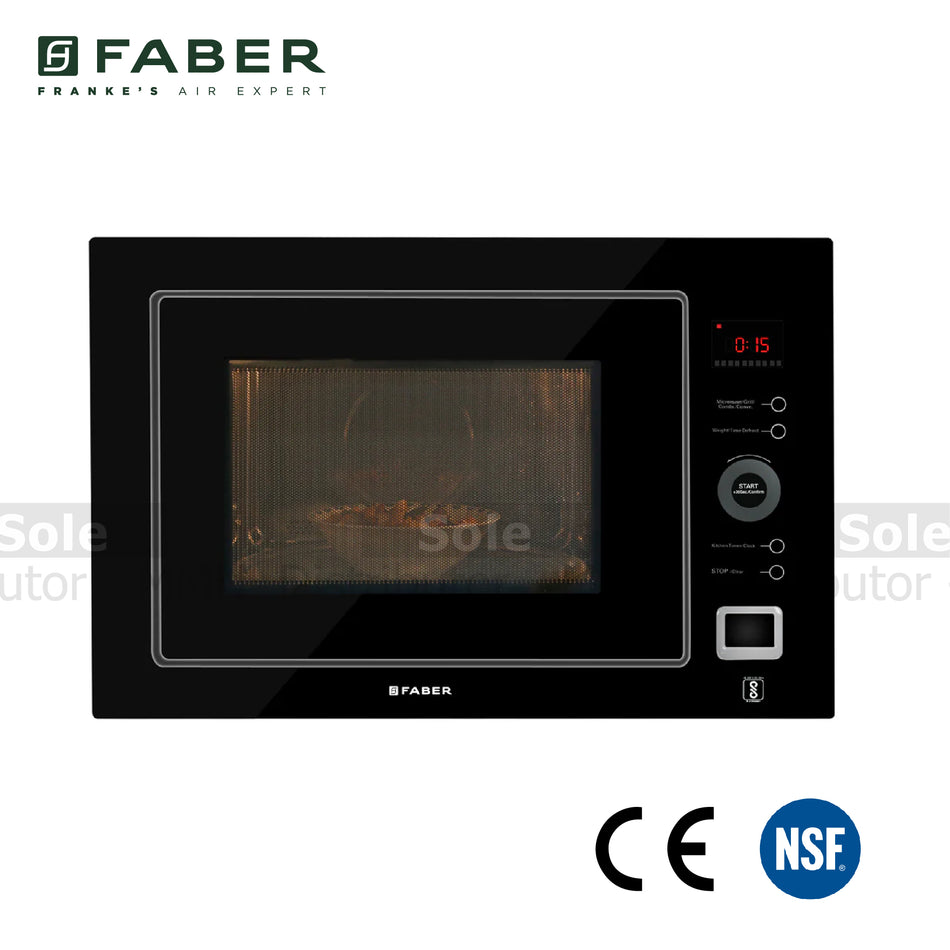 Faber Microwave FBIMWO 25L Black and White Finish 25L Capacity 10 Menus - FB/MWO/BW/25L/131.0323.640