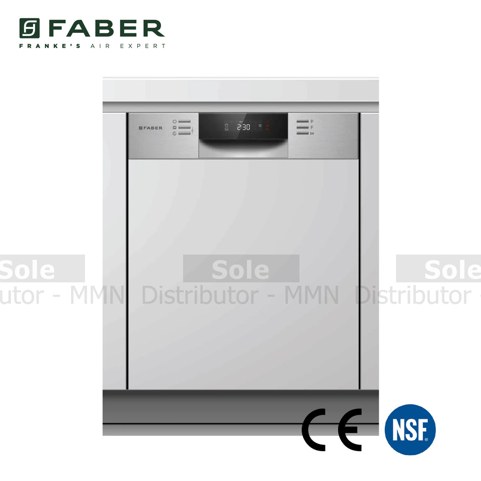 Faber Built-in Dishwasher FSID 8PR 14S Stainless Steel 14 Place Setting with 8 Programs A+++ efficency - FB/DW/SS/14P/117.0534.676