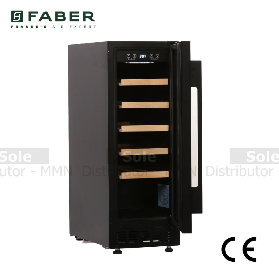 Faber Wine Chiller JCF 88 Black Color 5-20°C Holds 33 Bottles R600a Tropical Frost Free - FB/WC/BK/88/131.0674.737