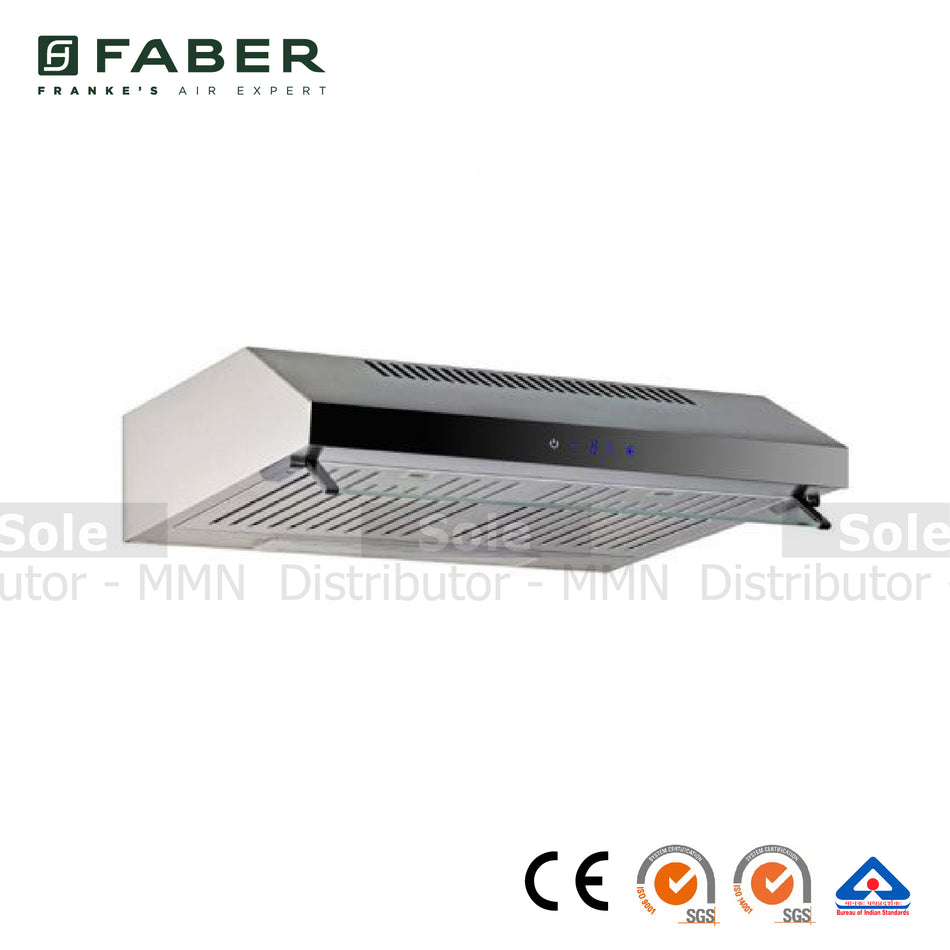 Faber Cooker Hood Stainless Steel 700 m³/hr Suction with  LED Lights and Baffle Filter - FB/HOOD-RU/SS/60/300.0625.559